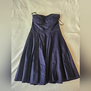 Calvin Klein, strapless mini dress, blue, size 6